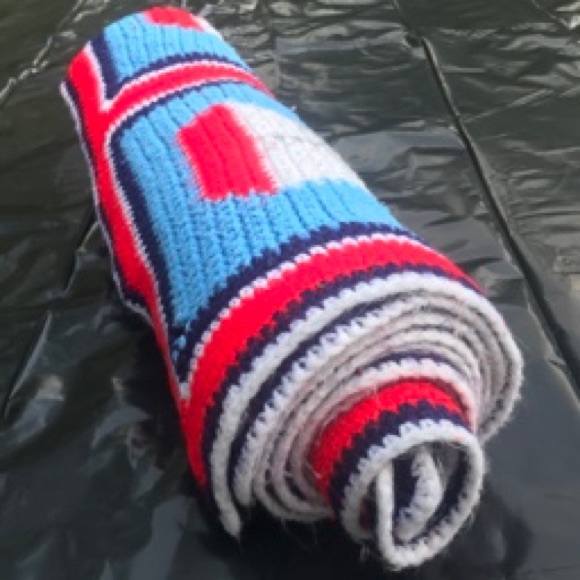 Sailboat Knitted Blanket Afghan | SOLD - Picture 6 of 8